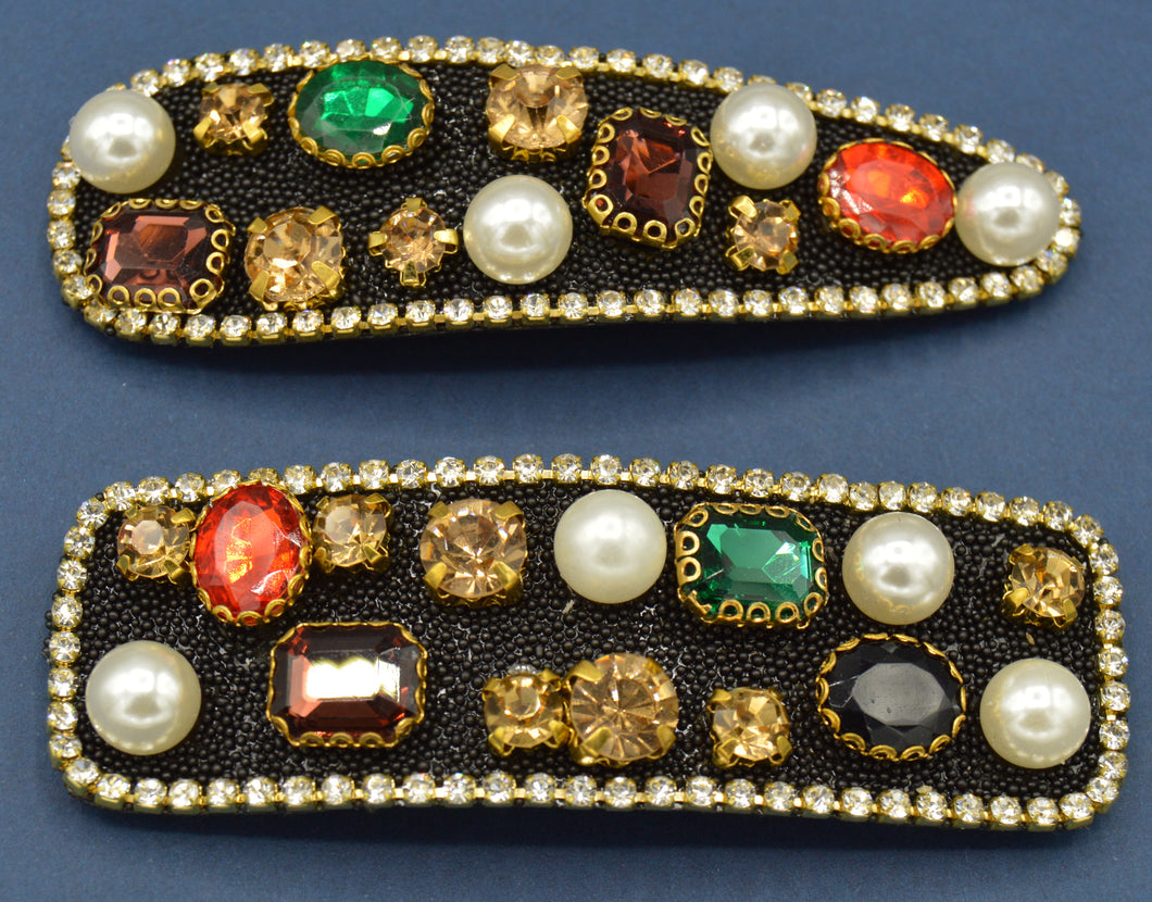 Multicolored Pearl Hair Clip