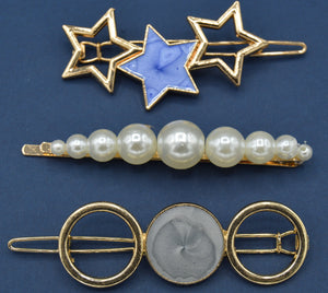 Blue Star Hair Clip