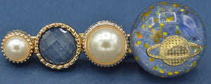 Gold Planet Hair Clip