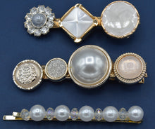 Load image into Gallery viewer, White Pearl Hair Clip
