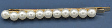 Load image into Gallery viewer, Pearl and gold hair clip
