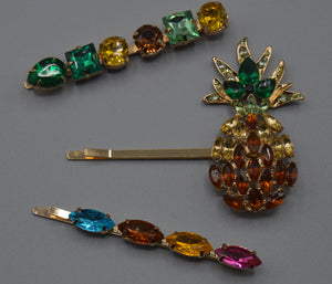 Pineapple Hair Clip Set