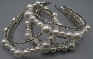 Double Diamond Pearl Headband