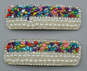 2 Piece pearl hair clips