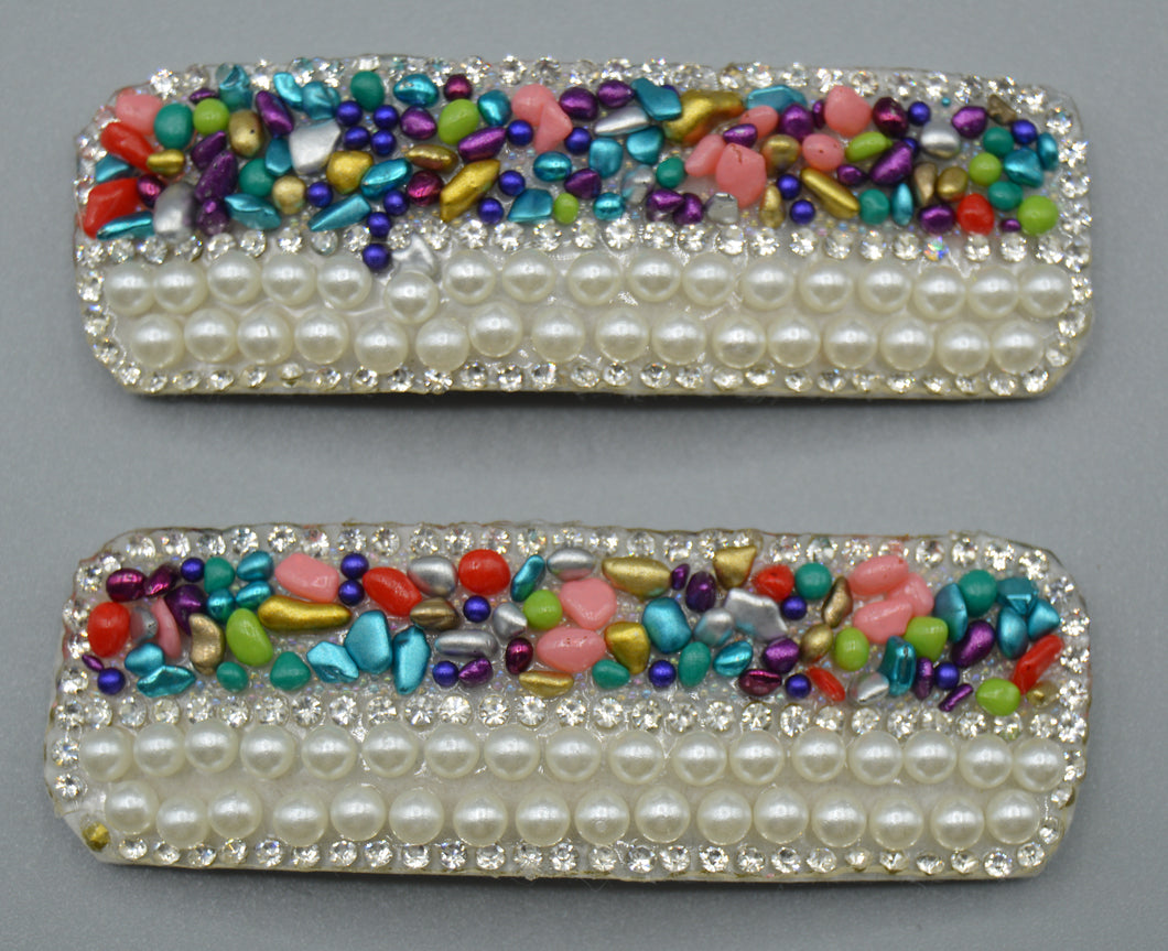 2 Piece pearl hair clips