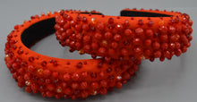Load image into Gallery viewer, Red-Orange Beaded Headband
