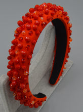 Load image into Gallery viewer, Red-Orange Beaded Headband
