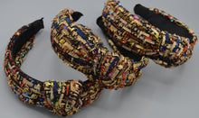 Load image into Gallery viewer, Black and Gold Fabric Headband
