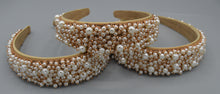 Load image into Gallery viewer, Cream and Gold Pearl Headband
