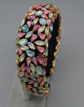 Load image into Gallery viewer, Blue and Pink Diamond Headband

