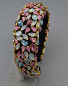 Blue and Pink Diamond Headband