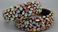 Load image into Gallery viewer, Blue and Pink Diamond Headband

