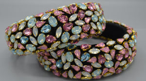 Blue and Pink Diamond Headband