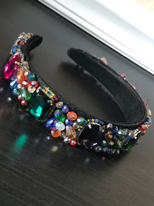 Purple and Green Stone Headband