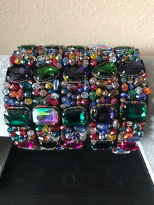 Purple and Green Stone Headband